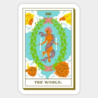 XXI - The World - Tarot Card Sticker